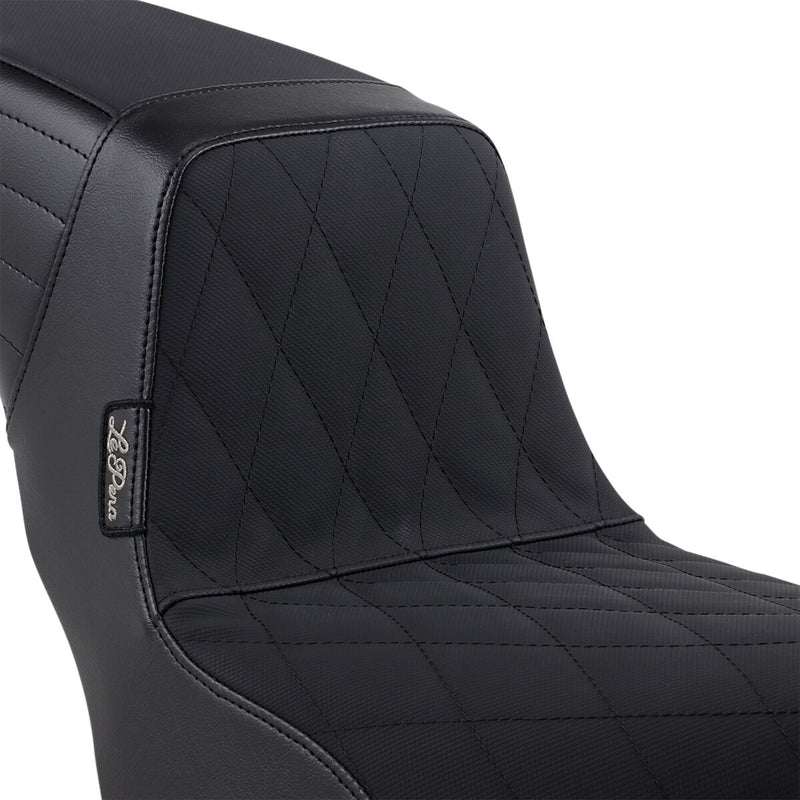 Le Pera Kickflip Seat Black 2-Up Seat BikerTec Vinyl #LY-590DMGP