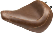 Mustang Seats Brown Wide Tripper Vintage Front Solo Seat for 2018-2024 Harley-Davidson Softail Fat Boy 114 - FLFBS and 2018-2019,2025-2026 Harley-Davidson Softail Fat Boy - FLFB Motorcycles