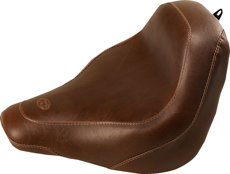 Mustang Seats Brown Wide Tripper Vintage Front Solo Seat for 2018-2020,2025-2026 Harley-Davidson Softail Street Bob - FXBB and 2021-2024 Harley-Davidson Softail Street Bob - FXBBS Motorcycles