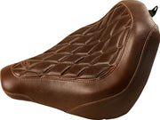 Mustang Seats Brown Wide Tripper Diamond Stitch Front Solo Seat for 2018-2020,2025-2026 Harley-Davidson Softail Street Bob - FXBB and 2021-2024 Harley-Davidson Softail Street Bob - FXBBS Motorcycles #83032