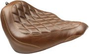 Mustang Wide Tripper™ Solo Seat Brown Synthetic Leather #83053