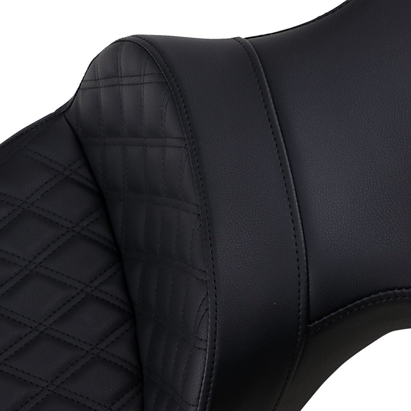 Saddlemen Explorer Lattice Stitch Touring Seat w/o Backrest for 2018-2020 Harley-Davidson Softail Breakout 114 - FXBRS and 2018-2019 Harley-Davidson Softail Breakout - FXBR Motorcycles Black #818-31-029LS