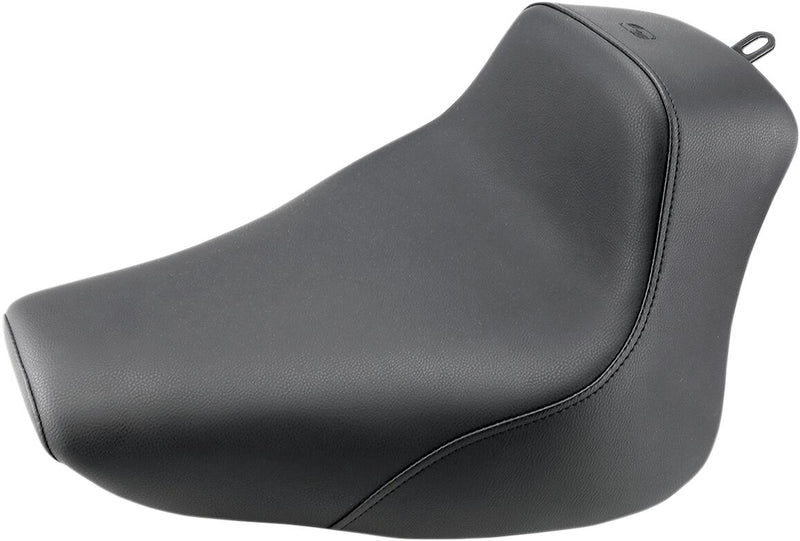 Saddlemen Heels Down Solo Seat w/o Drivers Backrest for 2000-2006 Harley-Davidson Softail Motorcycles Black