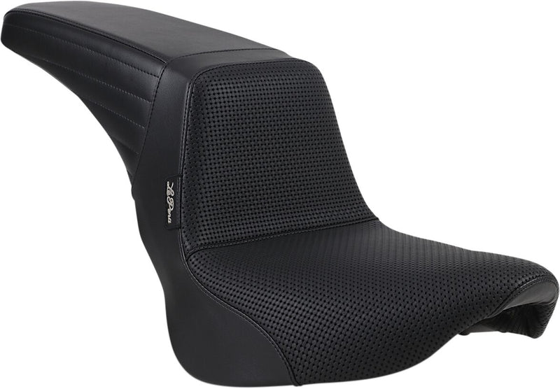 Le Pera KickFlip Basket Weave Seat For Harley-Davidson 2018-2025 Softail Deluxe FLDE & Heritage FLHC Models #LYX-590BW