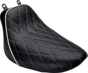Le Pera Bare Bones Solo Seat Black White Vinyl