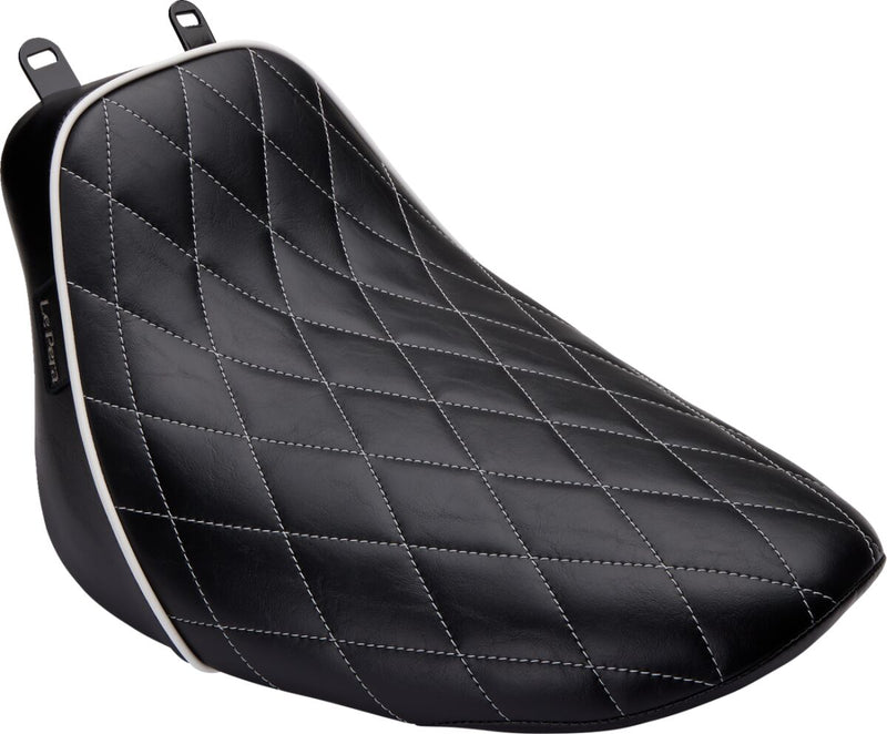 Le Pera Bare Bones Solo Seat Black White Vinyl