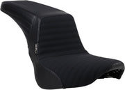 Le Pera KickFlip Pleated Gripp Tape Seat For Harley-Davidson 2018-2024 Softail FXFB Fat Bob Models
