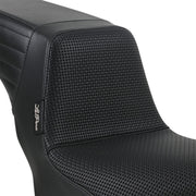 Le Pera Kickflip Seat Black 2-Up Seat BikerTec Vinyl #LYR-590BW