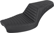 Saddlemen Black Rear Lattice Stitch Tuck N Roll Seat for 1996-2003 Harley-Davidson Dyna Motorcycles