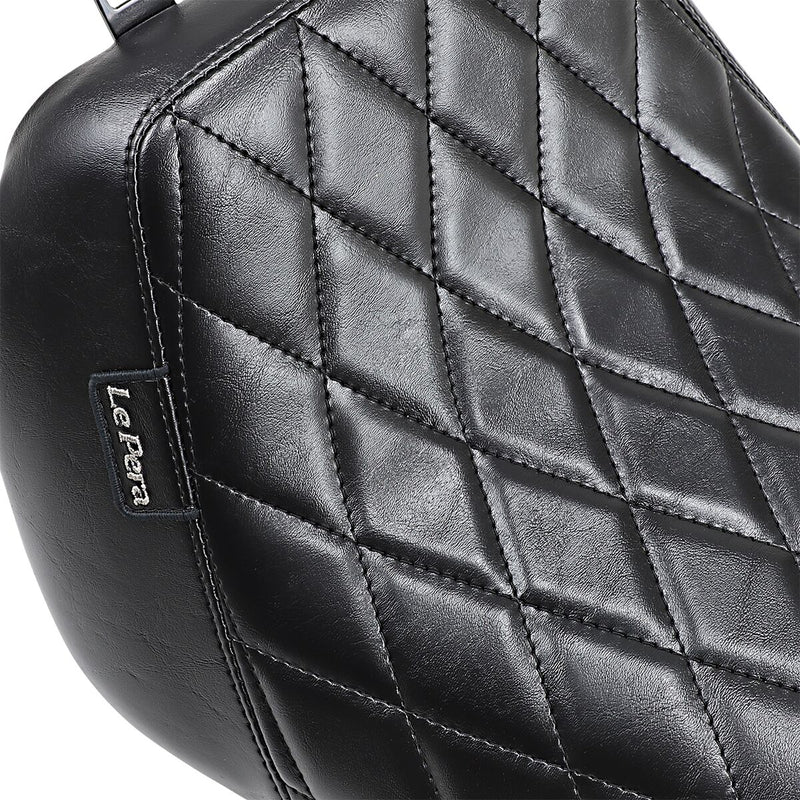 Le Pera Bare Bones Diamond Stitched Solo Seat For Harley-Davidson 2018-2025 Softail Fat Boy FLFB/FLFBS Models #LYO-007DM