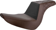 Saddlemen Brown Unknown Gripper Step Up Seat for 2018-2023 Harley-Davidson Softail Motorcycles