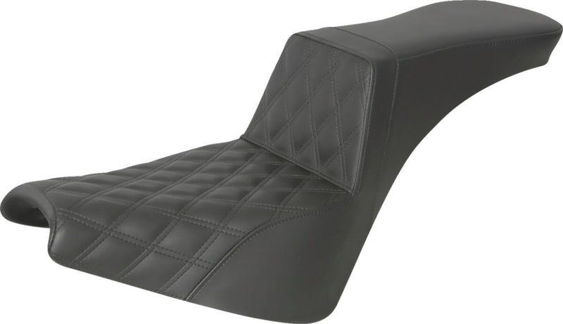 Saddlemen Step-up Seat - Step-Up /  Touring, Saddlehyde™, 2-Up Seat - Black for Harley-Davidson Softail 2018-2026