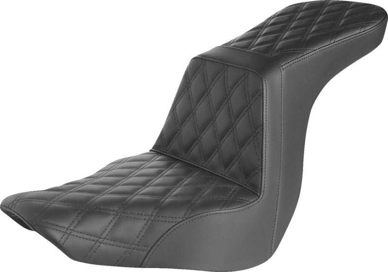 Saddlemen Step-up Seat - 2-Up Seat, Saddlehyde™, Each - Black for Harley-Davidson Softail & FXR 2018-2026