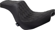 Drag Specialties Seats Predator III Seat Black 2-Up Seat Vinyl #0802-1491