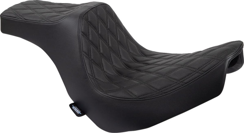 Drag Specialties Seats Predator III Seat Black 2-Up Seat Vinyl #0802-1491