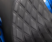 Drag Specialties Seats Predator III Seat Black 2-Up Seat Vinyl #0802-1491