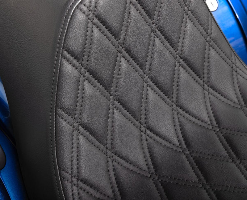 Drag Specialties Seats Predator III Seat Black 2-Up Seat Vinyl #0802-1491