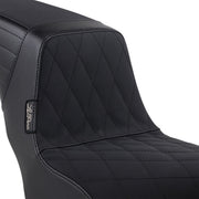 Le Pera Kick Flip Biker Gel Seat Kickflip Black 2-Up Seat Vinyl #LGY-590DMGP