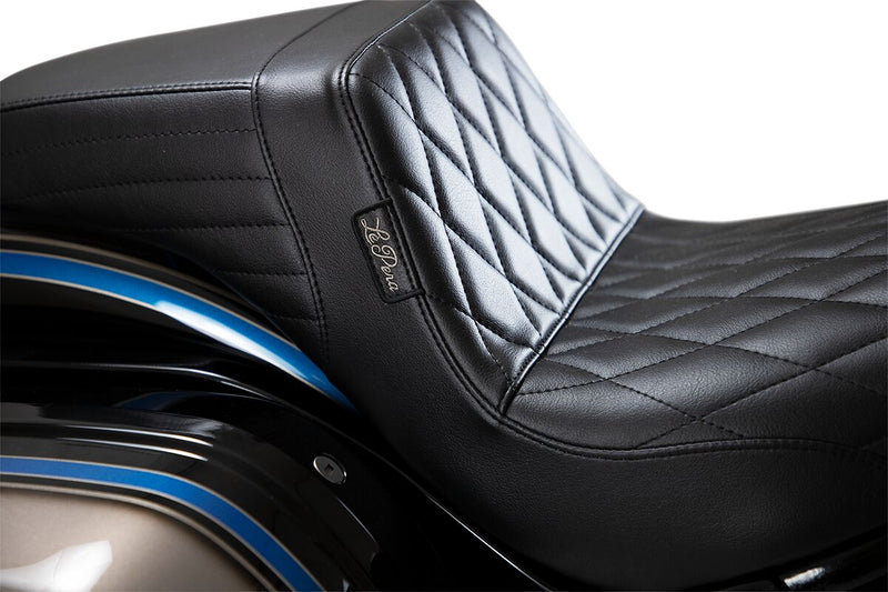Le Pera Kick Flip Biker Gel Seat Kickflip Black 2-Up Seat Vinyl #LGYR-590DM