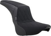 Le Pera Kick Flip Biker Gel Seat Kickflip Black 2-Up Seat Vinyl #LGYR-590DMGP