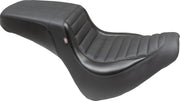 Mustang Squareback 2-Up Seat for 2018-2023 Harley-Davidson Black Foam Vinyl #76005