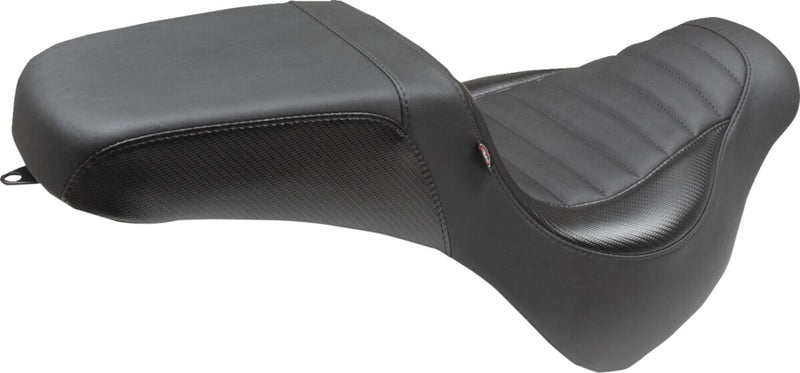 Mustang Squareback 2-Up Seat for 2018-2023 Harley-Davidson Black Foam Vinyl Each
