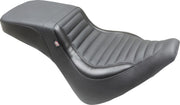 Mustang Squareback 2-Up Seat for 2018-2020 Harley-Davidson FXBR Black Foam Vinyl #76006