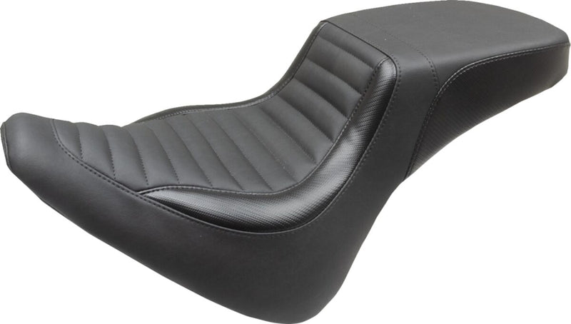 Mustang Squareback 2-Up Seat for 2018-2020 Harley-Davidson FXBR Black Foam Vinyl #76006