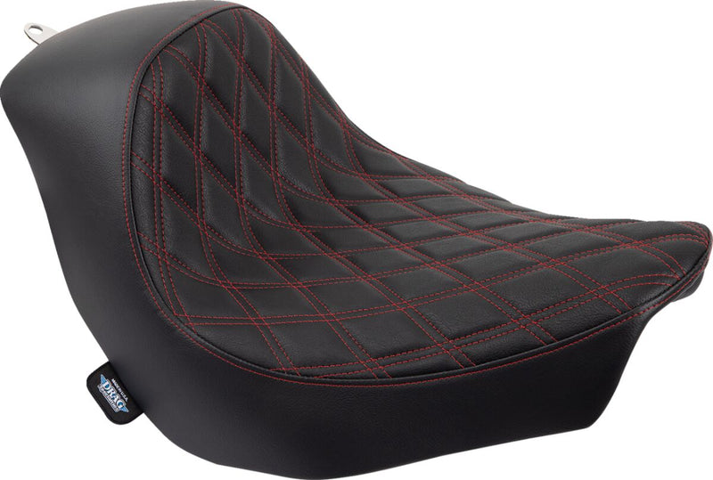 Drag Specialties Seats Solo Seat Black Red #0802-1515
