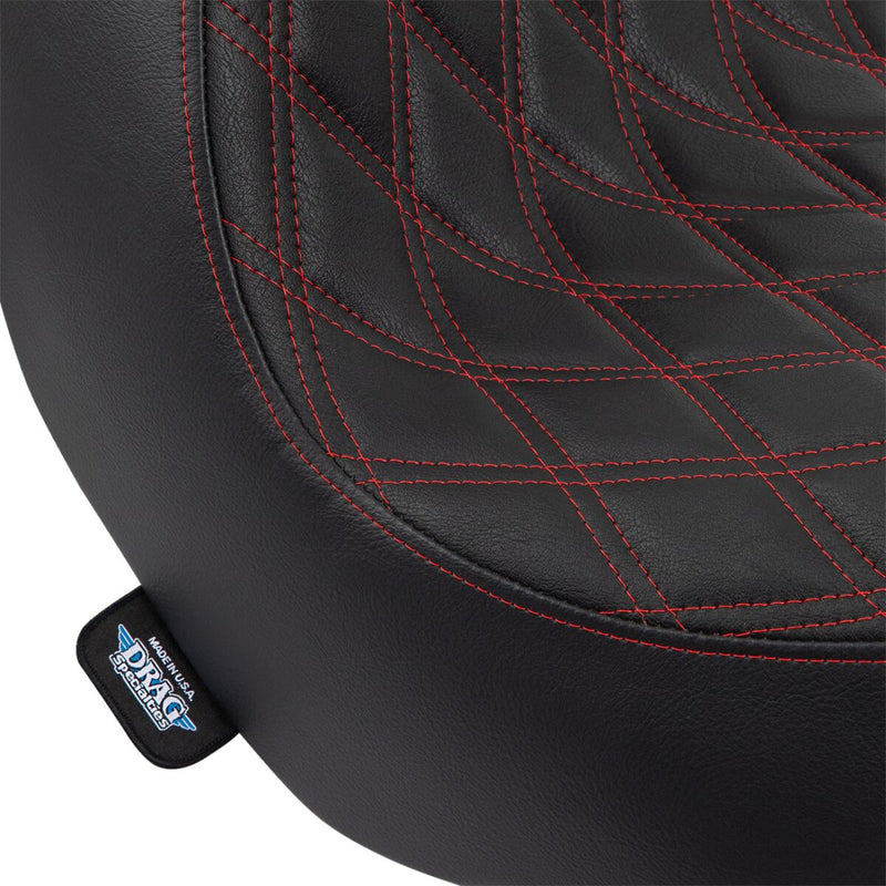 Drag Specialties Seats Solo Seat Black Red #0802-1515