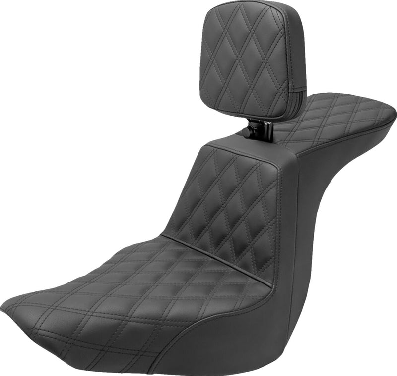 Saddlemen Tour Step-up Seat - Each, Saddlehyde™, 2-Up Seat - Black for Harley-Davidson Softail & FXR 2018-2026