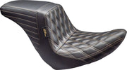 Le Pera Kickflip Up Front Seat Black Brown 2-Up Seat Up-Front Vinyl
