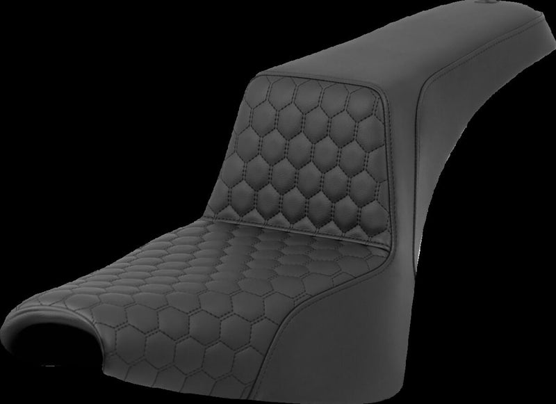 Saddlemen Honeycomb Step-up Seat - 2-Up Seat, Each, Saddlehyde™ - Black for Harley-Davidson Softail 2018-2026