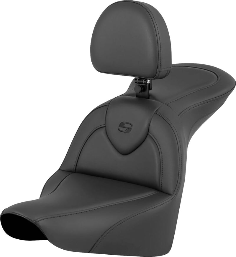 Saddlemen Roadsofa™ Seat - Saddlehyde™, Each, 2-Up Seat - Black for Harley-Davidson Softail 2018-2026