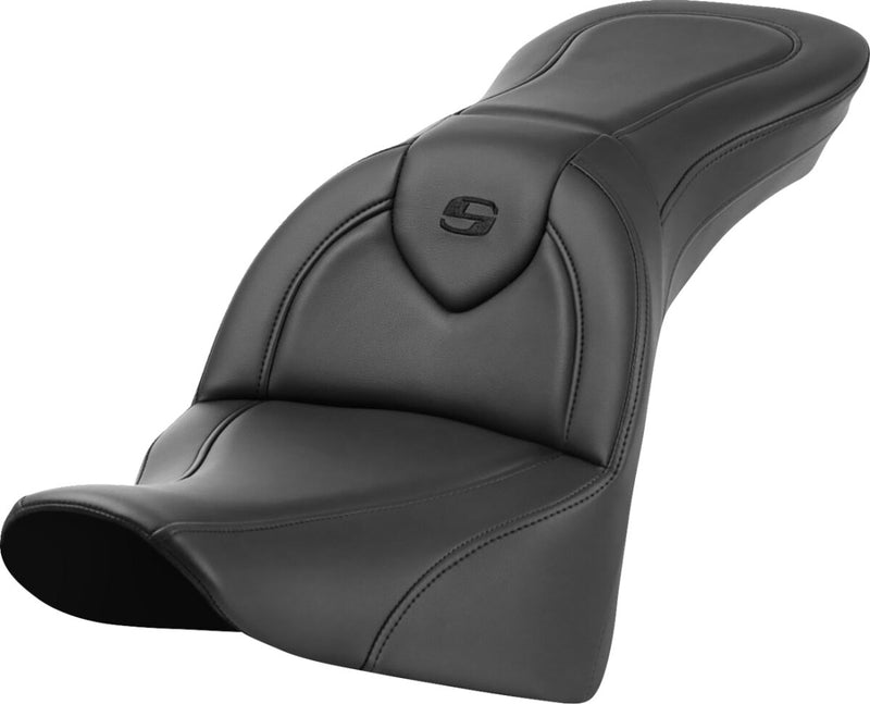 Saddlemen Roadsofa™ Seat - Saddlehyde™, 2-Up Seat, Each - Black for Harley-Davidson Softail & Dyna 2018-2026