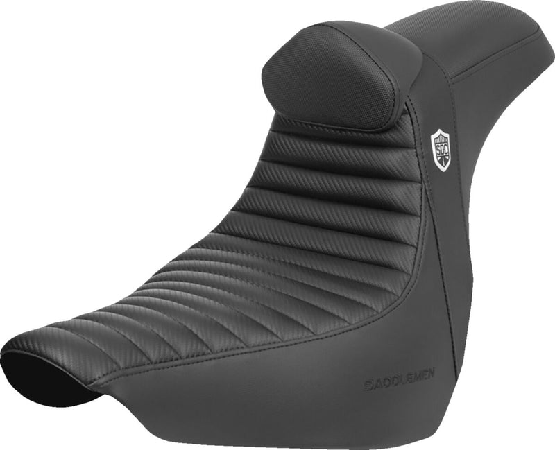 Saddlemen Pro Series SDC Performance Grip Seat - Saddlehyde™, 2-Up Seat, Each - Black for Harley-Davidson Softail & FXR 2018-2026