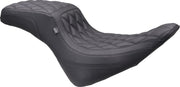 Mustang Squareback Seat for 2023-2026 Harley-Davidson FXBR 1923 ABS Black 2-Up Seat One-Piece Vinyl #86006