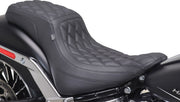 Mustang Squareback Seat for 2023-2026 Harley-Davidson FXBR 1923 ABS Black 2-Up Seat One-Piece Vinyl #86006