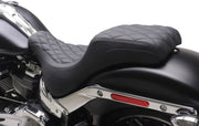 Mustang Squareback Seat for 2023-2026 Harley-Davidson FXBR 1923 ABS Black 2-Up Seat One-Piece Vinyl #86006