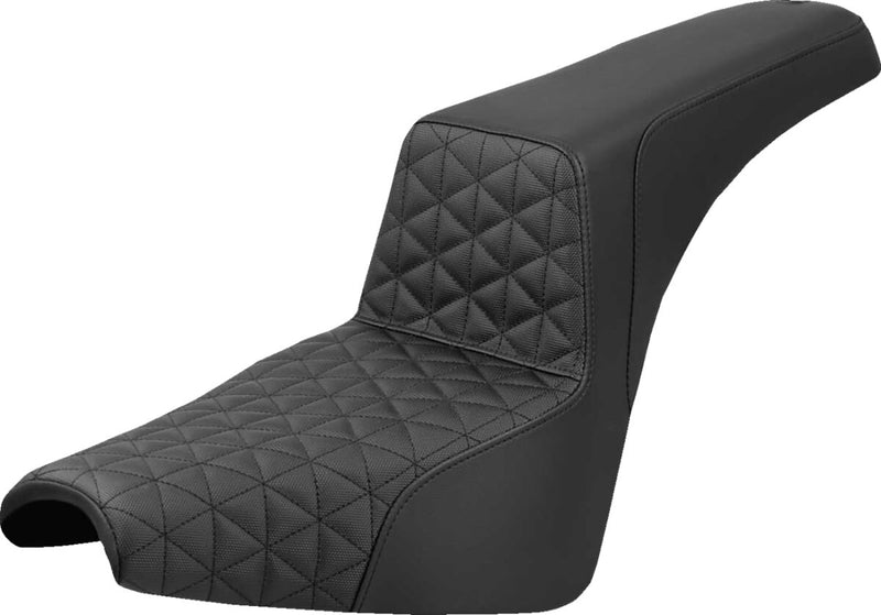 Saddlemen Step-Up Tri-Gripper Seat for 2018-2026 Harley-Davidson Black 2-Up Seat Saddlehyde™ #818-30-179