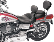 Mustang Wide Solo Seat with Removable Backrest Vintage Black Leather Vinyl Each