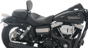 Mustang Wide Solo Seat with Removable Backrest Vintage Black Leather Vinyl Each