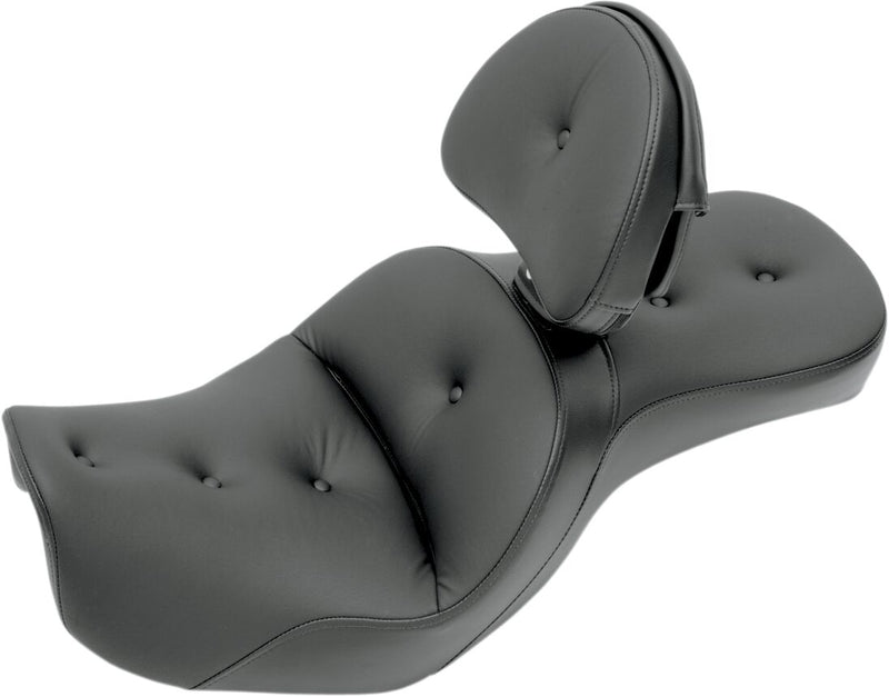 Saddlemen Explorer RS Seat w/Driver Backrest for 2006-2017 Harley-Davidson Dyna Motorcycles Black