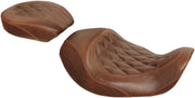 Mustang Wide Tripper™ Seat Brown Solo Synthetic Leather Each