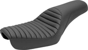 Saddlemen Tuck and Roll Profiler Seat for 2004-2005 Harley-Davidson Dyna Low Rider and 2004-2005 Harley-Davidson Dyna Super Glide Motorcycles Black