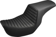 Saddlemen Tuck & Roll Step-Up Seat for 2006-2017 Harley-Davidson Dyna Motorcycles Black