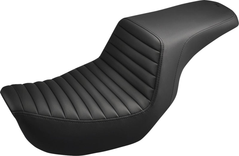 Saddlemen Tuck & Roll Step-Up Seat for 2006-2017 Harley-Davidson Dyna Motorcycles Black