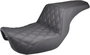 Saddlemen Lattice-Stitch Step-Up Seat for 2006-2017 Harley-Davidson Dyna Motorcycles Black