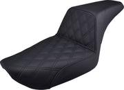 Saddlemen Lattice-Stitch Step-Up Seat for 1996-2003 Harley-Davidson Dyna Super Glide - FXD Motorcycles Black