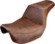 Saddlemen Rear Lattice Stitch Step-Up Seat for 2006-2017 Harley-Davidson Dyna Motorcycles Brown